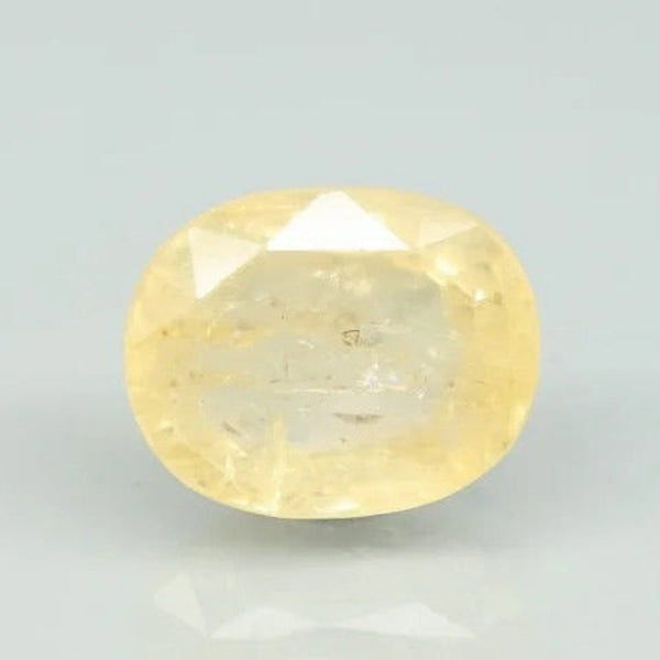 Natural Yellow Sapphire (Pukhraj) oval mixed cut loose gemstone, report no. 11934D48152