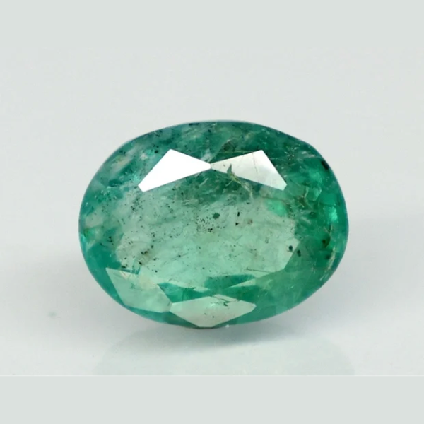 Natural Emerald (Panna) oval mixed cut loose gemstone, report no. 12938D53285