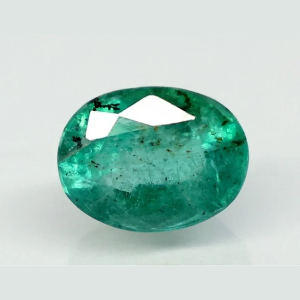 Natural Emerald (Panna) oval mixed cut loose gemstone, report no. 12938D53286