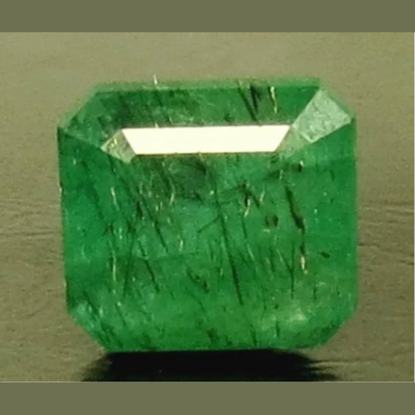 Natural Emerald (Panna) octagon step cut loose gemstone, report no. 13438D54814