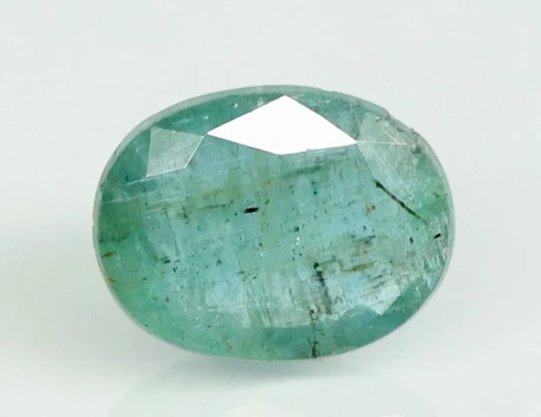Natural Emerald 6.67 ct oval mixed cut loose gemstone, green, IIGJ certified report no. 13439D54831