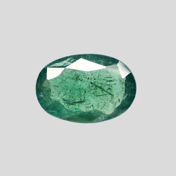 Natural Emerald (Panna) oval mixed cut loose gemstone, report no. 13486D55312