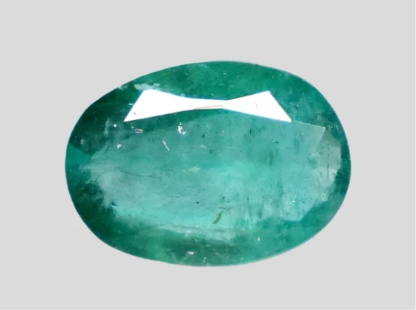 Natural Emerald (Panna) oval mixed cut loose gemstone, report no. 13760D56709