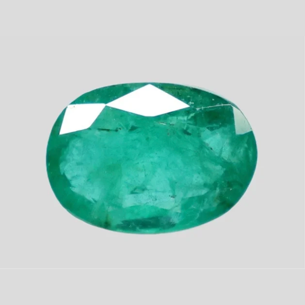 Natural Emerald (Panna) oval mixed cut loose gemstone, report no. 13760D56710