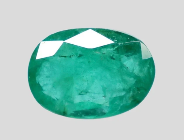 Natural Emerald (Panna) oval mixed cut loose gemstone, report no. 13760D56710