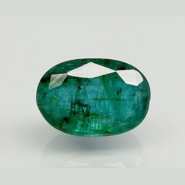 Natural Emerald (Panna) oval mixed cut loose gemstone, report no. 6846D26688