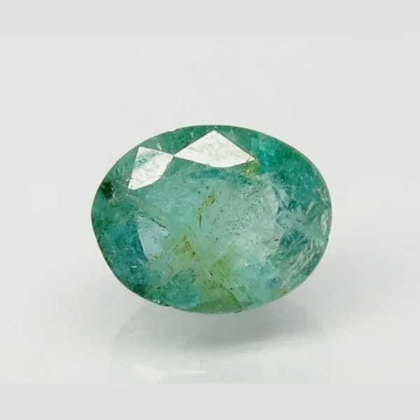 Natural Emerald (Panna) oval mixed cut loose gemstone, report no. 7000D27362
