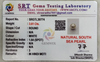 SRT Gems Testing Laboratory certificate SRGTL30774 for Natural South Sea Pearl from Tushar Gems