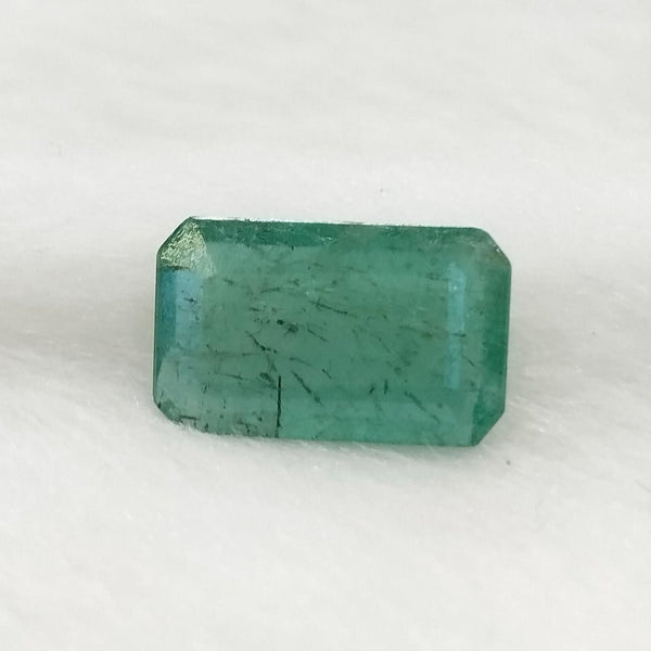 Natural Emerald (Panna) rectangle mixed cut loose gemstone, report no. SRGTL16129