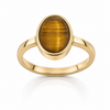 Natural Tiger Eye ring with oval cabochon in Panchdhatu bezel setting – Tushar Gems