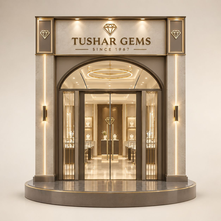The Tushar Gems showroom entrance