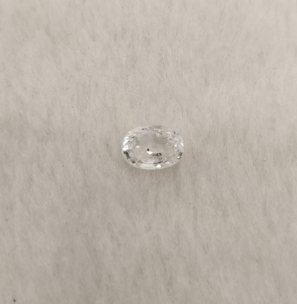 Natural White Sapphire 4.11 Ratti oval loose gemstone - Tushar Gems