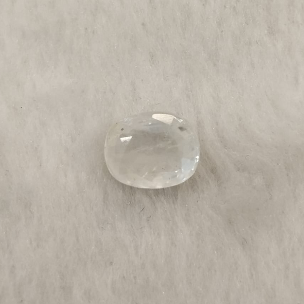 Natural White Sapphire 7.00 Ratti oval loose gemstone - Tushar Gems
