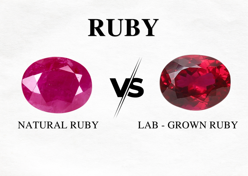 Natural Ruby  and Lab-Grown Ruby Differences