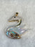 Swan Radiance Pendant – 0.93 ct Natural Diamonds in 14K Gold with Handcrafted Gemstone Inlay image 0