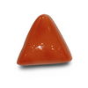 Natural Italian Red Coral | Certified Triangular Cabochon Moonga | Untreated Gemstone IGCDKBAJ42388 image 0