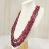 Natural Ruby Three Line Tumble Necklace: A Radiant Statement of Luxury image 5