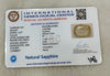 IGC certificate IGCDKBAJ44809 for Natural Sapphire 4.33 Ratti
