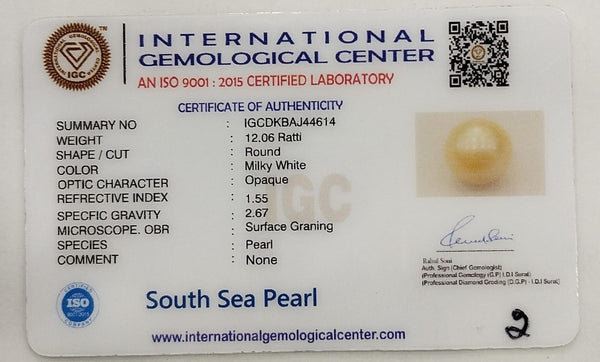 Natural South Sea Pearl – A Symbol of Elegance & Purity Summary No IGCDKBAJ44614 image 2