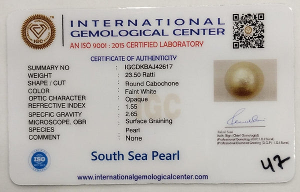 Natural South Sea Pearl – A Symbol of Elegance & Purity Summary No IGCDKBAJ42617 image 2
