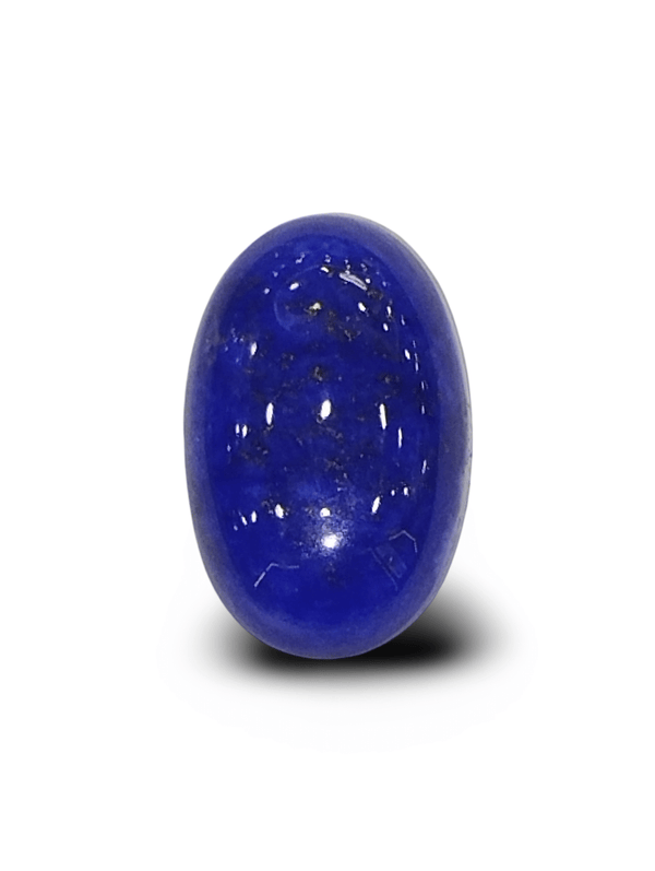 Natural Lapis Lazuli |Govt. Lab Certified | Oval Cabochon | Deep Blue with Pyrite Certificate No.: IGCDKBAJ42516 image 0