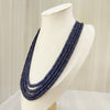 Natural Four Line Blue Sapphire Necklace: Elegance Meets Timeless Beauty image 4