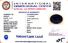 Natural Lapis Lazuli | Oval Cabochon | IGC Certified Certificate No.: IGCDKBAJ42501 image 2