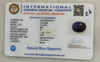 IGC certificate IGCDKBAJ41277 for Natural Blue Sapphire 9.50 Ratti