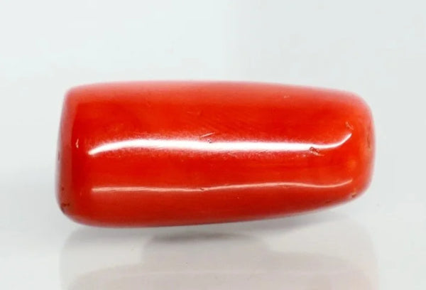 Natural Italian Red Coral (Moonga) cylindrical specimen, report no. 12992D53460