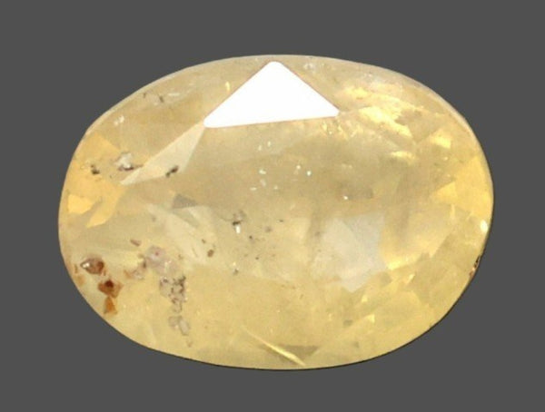 Natural Yellow Sapphire (Pukhraj) 8.20 Ratti oval mixed loose gemstone – IIGJ report 14372D60353