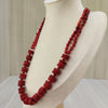 coral double oval linemixshape necklace 017 image 2