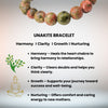 Green Unakite Bracelet Spiritual Growth For Men & Women image 1
