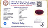 Natural Ruby | Oval Cut | IGC Certified Number: IGCDKBAJ47503 image 2