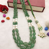 Emerald-Pearl Two-Line Necklace: A Blend of Elegance and Timeless Beauty-G.STB09 image 2