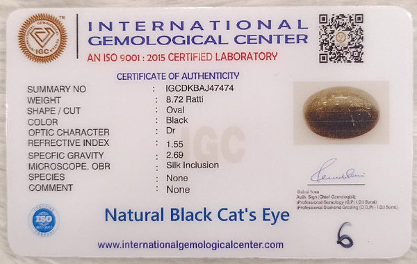 Natural Cat’s Eye: The Stone of Ketu for Protection and Spiritual Growth Summary No IGCDKBAJ47474 image 2