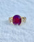 Exquisite Natural Oval Shape Ruby with Diamonds in 14K Gold Ring image 0