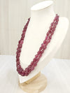 Natural Ruby’s 2line Tumble shape Neclace image 2