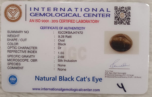 Natural Cat’s Eye: The Stone of Ketu for Protection and Spiritual Growth Summary No IGCDKBAJ47472 image 2
