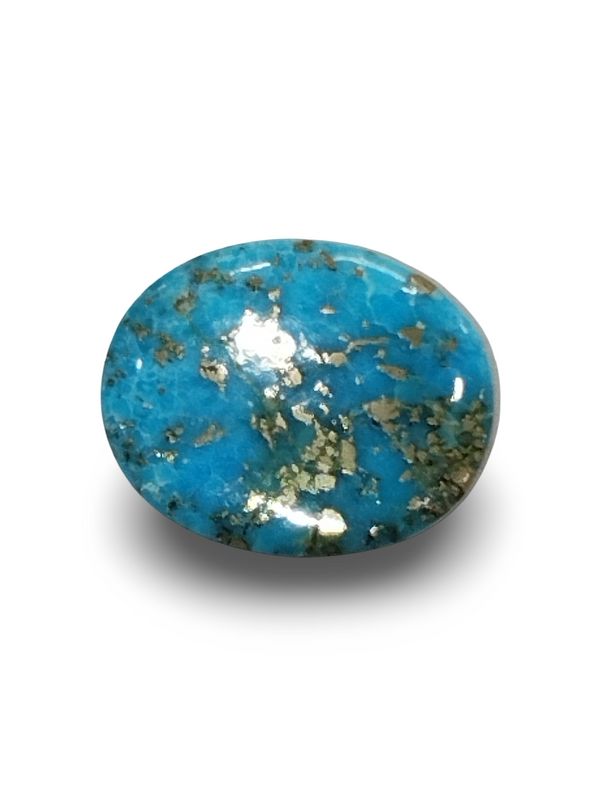 Natural Turquoise | Oval | Sea Blue | Matrix Background | Certified Certificate No.: IGCDKBAJ44689 image 1