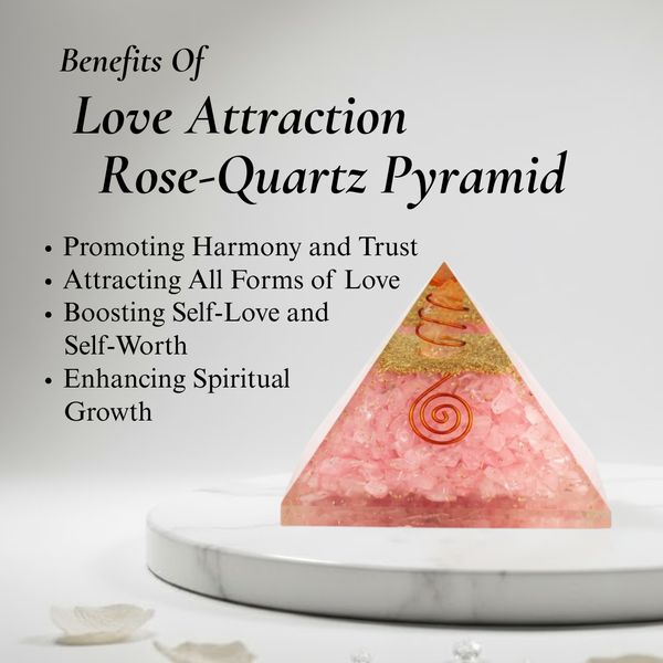 Rose Quartz Pyramid - Love attraction