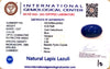 Natural Lapis Lazuli | Oval Cabochon | Certified Certificate No.: IGCDKBAJ42502 image 2