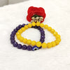 AMETHYST WITH EVIL EYE BRACELET & YELLOW QUARTZ JUPITOR SPIRITUAL AWARENESS image 1