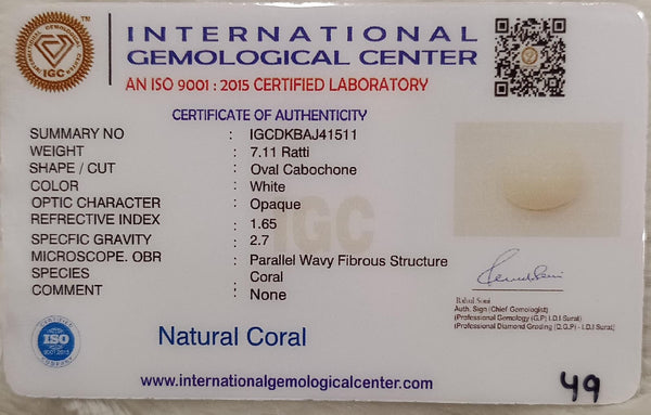 Natural White Coral: The Symbol of Peace and Strength Summary No IGCDKBAJ41511 image 2