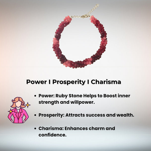 Pink Premium Semi shaded RubyBracelet for Men & women image 2