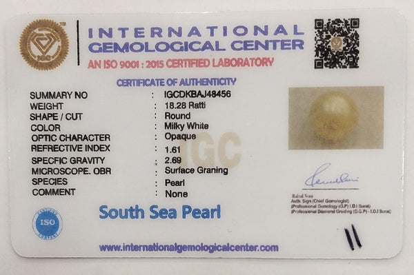 Natural South Sea Pearl – A Symbol of Elegance & Purity Summary No IGCDKBAJ48456 image 2
