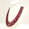 Natural Ruby Five Line TumbleNecklace: A Bold Expression of Nature’s Beauty image 1