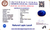 Natural Lapis Lazuli | Oval Cabochon | IGC Certified Certificate No.: IGCDKBAJ42535 image 2