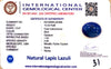 Natural Lapis Lazuli | Oval Cabochon | IGC Certified Certificate No.: IGCDKBAJ42495 image 2