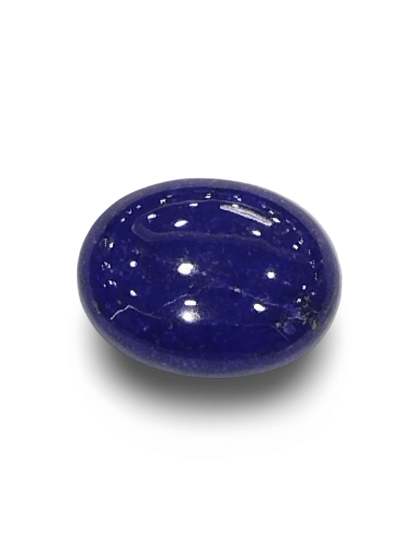 Natural Lapis Lazuli | Oval Cabochon | Deep Blue | Pyrite Sparkle | IGC Certified Certificate No.: IGCDKBAJ42485 image 1