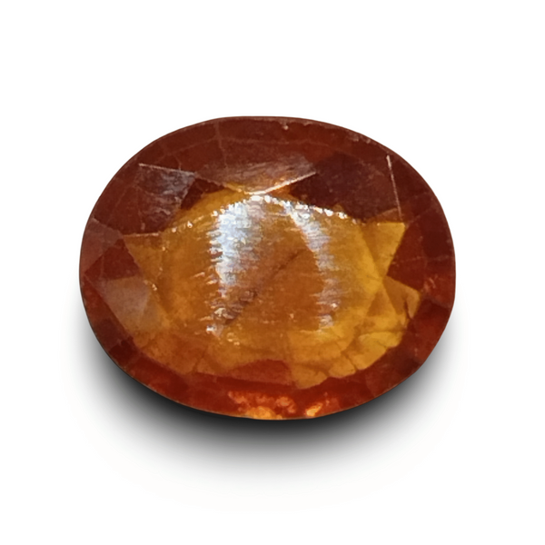 Natural Hessonite Garnet | Certified | Oval Cut | Orangish Brown Certificate No.: IGCDKBAJ48332 image 1